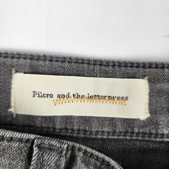 Pilcro & The Letterpress Jeans Womens 32x28 Gray Stet Skinny Leg Denim - Picture 4 of 10